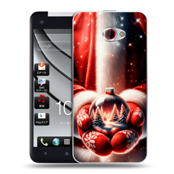 Пластиковый чехол на HTC Butterfly S с принтом Новый год