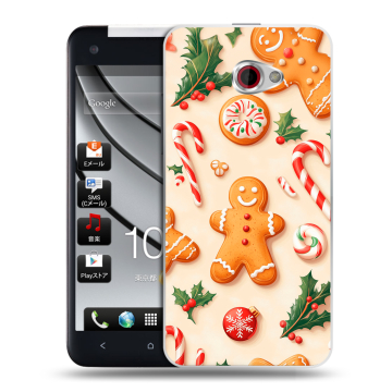 Пластиковый чехол на HTC Butterfly S с принтом Новый год