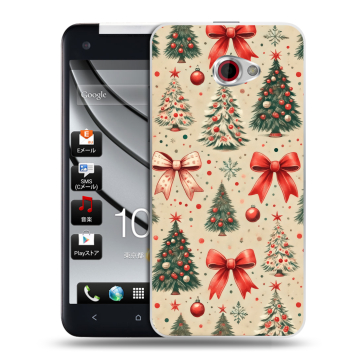 Пластиковый чехол на HTC Butterfly S с принтом Новый год