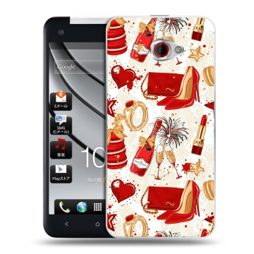 Пластиковый чехол на HTC Butterfly S с принтом Новый год