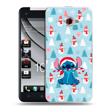 Пластиковый чехол на HTC Butterfly S с принтом Стич Новый год Пластиковый чехол на HTC Butterfly S с принтом Стич Новый год
