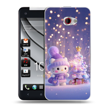 Пластиковый чехол на HTC Butterfly S с принтом Новый год Пластиковый чехол на HTC Butterfly S с принтом Новый год
