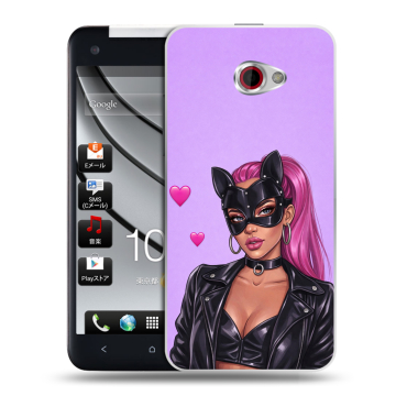 Пластиковый чехол на HTC Butterfly S с принтом женский
