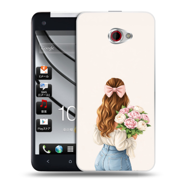 Пластиковый чехол на HTC Butterfly S с принтом женский Пластиковый чехол на HTC Butterfly S с принтом женский