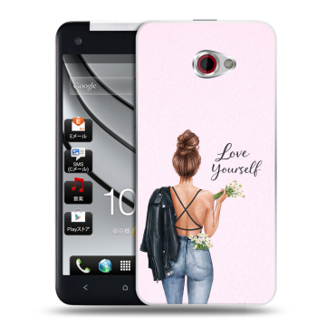 Пластиковый чехол на HTC Butterfly S с принтом женский Пластиковый чехол на HTC Butterfly S с принтом женский