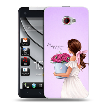 Пластиковый чехол на HTC Butterfly S с принтом женский Пластиковый чехол на HTC Butterfly S с принтом женский