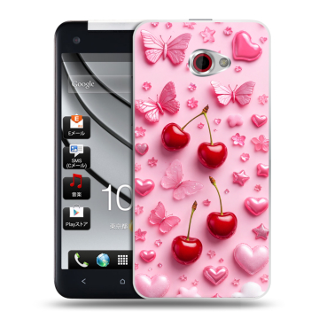 Пластиковый чехол на HTC Butterfly S с принтом для девочек Пластиковый чехол на HTC Butterfly S с принтом для девочек