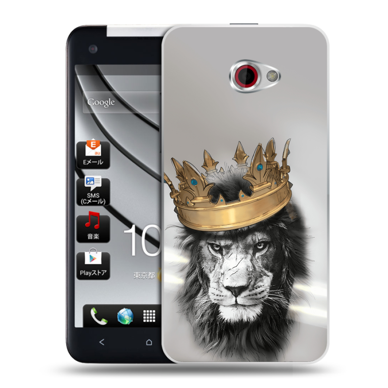 Пластиковый чехол на HTC Butterfly S с принтом Лев с короной Пластиковый чехол на HTC Butterfly S с принтом Лев с короной