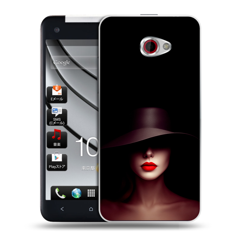 Пластиковый чехол на HTC Butterfly S с принтом Девушка в шляпе Пластиковый чехол на HTC Butterfly S с принтом Девушка в шляпе