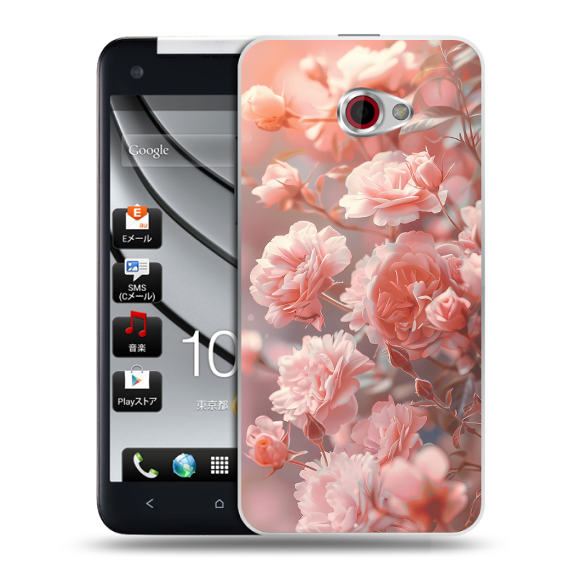 Пластиковый чехол на HTC Butterfly S с принтом Розовые розы Пластиковый чехол на HTC Butterfly S с принтом Розовые розы