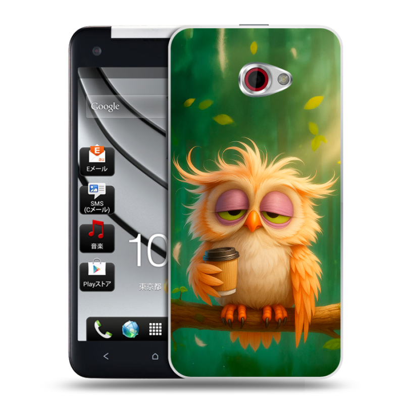 Пластиковый чехол на HTC Butterfly S с принтом сова Пластиковый чехол на HTC Butterfly S с принтом сова