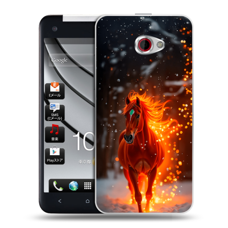 Пластиковый чехол на HTC Butterfly S с принтом Новый год Пластиковый чехол на HTC Butterfly S с принтом Новый год