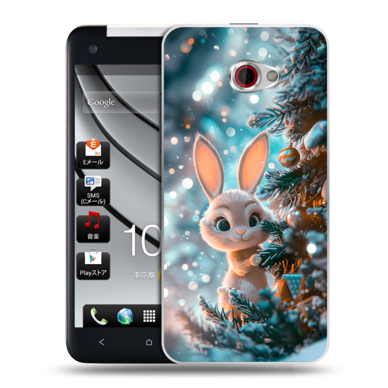 Пластиковый чехол на HTC Butterfly S с принтом Новый год Пластиковый чехол на HTC Butterfly S с принтом Новый год
