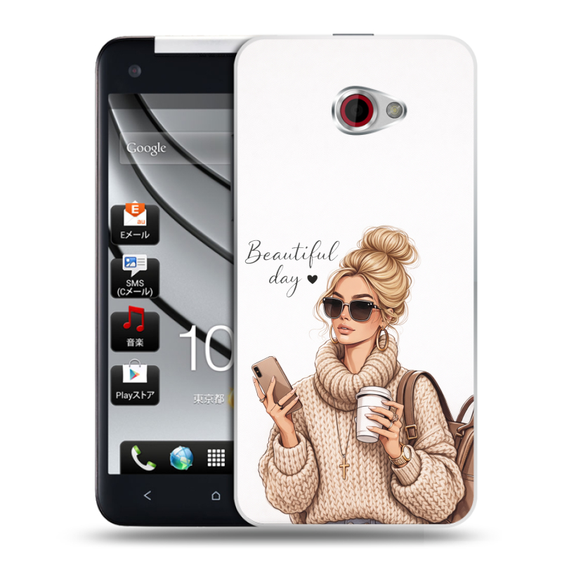 Пластиковый чехол на HTC Butterfly S с принтом женский Пластиковый чехол на HTC Butterfly S с принтом женский