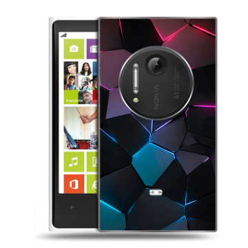 Силиконовый чехол на Nokia Lumia 1020 с принтом Геометрия неона Силиконовый чехол на Nokia Lumia 1020 с принтом Геометрия неона