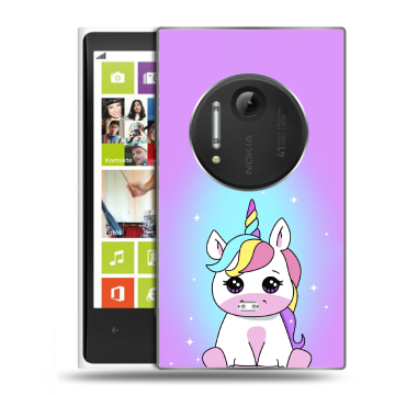 Силиконовый чехол на Nokia Lumia 1020 с принтом Единорог Силиконовый чехол на Nokia Lumia 1020 с принтом Единорог