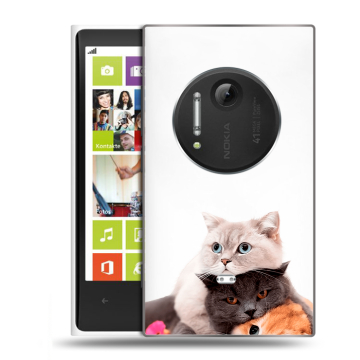 Силиконовый чехол на Nokia Lumia 1020 с принтом Кошки Силиконовый чехол на Nokia Lumia 1020 с принтом Кошки
