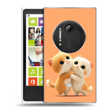 Силиконовый чехол на Nokia Lumia 1020 с принтом Милые котики Силиконовый чехол на Nokia Lumia 1020 с принтом Милые котики