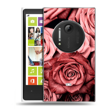 Силиконовый чехол на Nokia Lumia 1020 с принтом Цветы розы Силиконовый чехол на Nokia Lumia 1020 с принтом Цветы розы