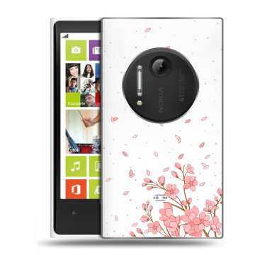 Силиконовый чехол на Nokia Lumia 1020 с принтом Ветка сакуры Силиконовый чехол на Nokia Lumia 1020 с принтом Ветка сакуры