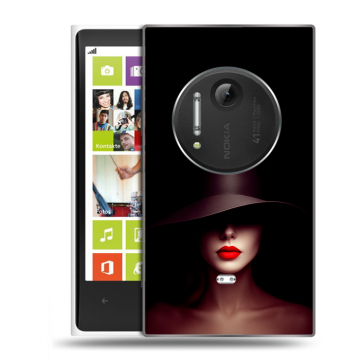 Силиконовый чехол на Nokia Lumia 1020 с принтом Девушка в шляпе