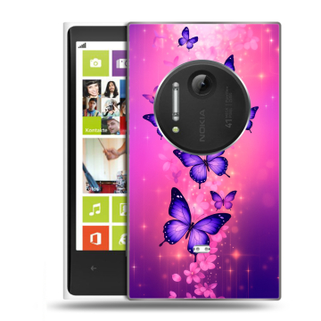 Силиконовый чехол на Nokia Lumia 1020 с принтом Бабочки