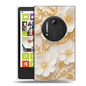 Силиконовый чехол на Nokia Lumia 1020 с принтом Цветы