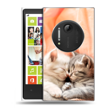 Силиконовый чехол на Nokia Lumia 1020 с принтом Котята
