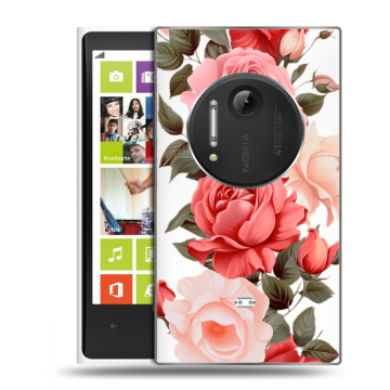 Силиконовый чехол на Nokia Lumia 1020 с принтом Розы Силиконовый чехол на Nokia Lumia 1020 с принтом Розы
