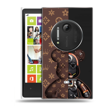 Силиконовый чехол на Nokia Lumia 1020 с принтом Луи робот