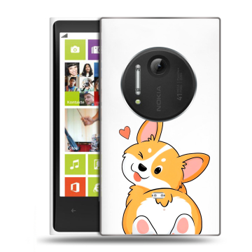 Силиконовый чехол на Nokia Lumia 1020 с принтом Корги Силиконовый чехол на Nokia Lumia 1020 с принтом Корги