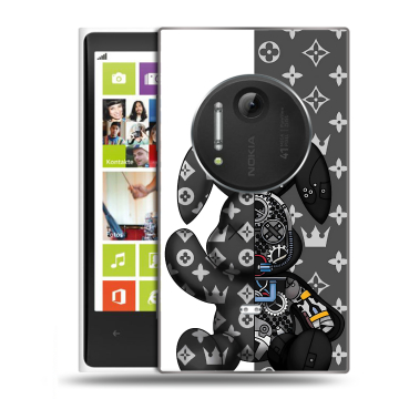Силиконовый чехол на Nokia Lumia 1020 с принтом Луи робот