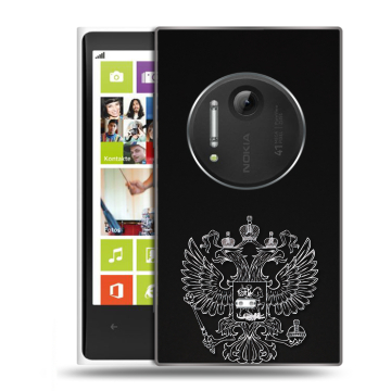 Силиконовый чехол на Nokia Lumia 1020 с принтом Герб России