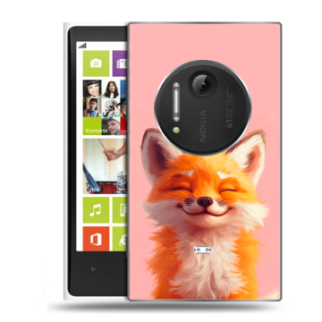 Силиконовый чехол на Nokia Lumia 1020 с принтом милая лиса