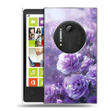 Силиконовый чехол на Nokia Lumia 1020 с принтом Розы цветы