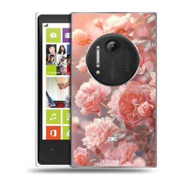 Силиконовый чехол на Nokia Lumia 1020 с принтом Розовые розы Силиконовый чехол на Nokia Lumia 1020 с принтом Розовые розы