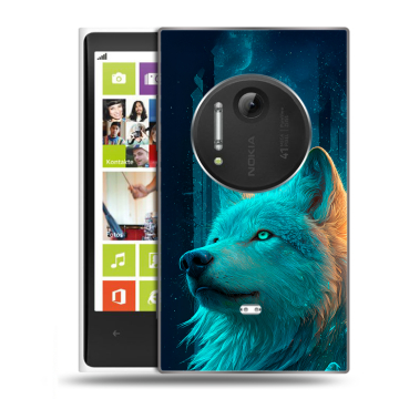 Силиконовый чехол на Nokia Lumia 1020 с принтом бабочки саккура