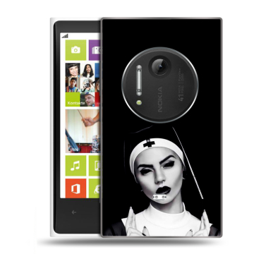 Силиконовый чехол на Nokia Lumia 1020 с принтом монашка Силиконовый чехол на Nokia Lumia 1020 с принтом монашка