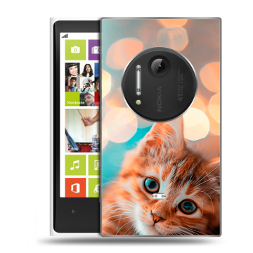 Силиконовый чехол на Nokia Lumia 1020 с принтом котик Силиконовый чехол на Nokia Lumia 1020 с принтом котик