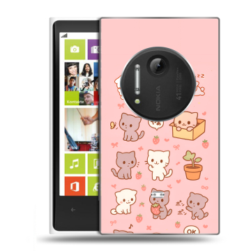 Силиконовый чехол на Nokia Lumia 1020 с принтом Hello Kitty Хелоу Кити