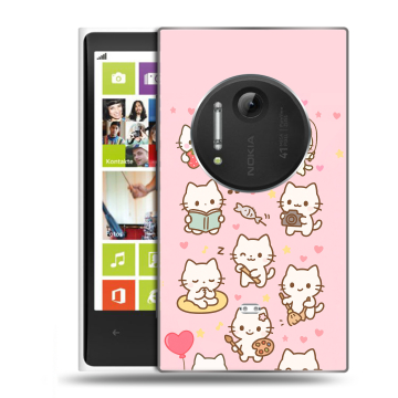 Силиконовый чехол на Nokia Lumia 1020 с принтом Hello Kitty Хелоу Кити
