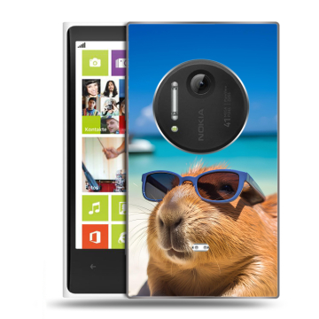 Силиконовый чехол на Nokia Lumia 1020 с принтом Капибара Силиконовый чехол на Nokia Lumia 1020 с принтом Капибара