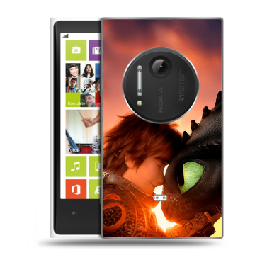 Силиконовый чехол на Nokia Lumia 1020 с принтом Как приручить дракона