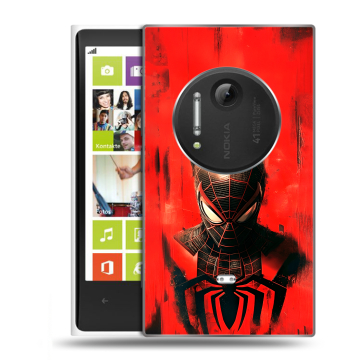 Силиконовый чехол на Nokia Lumia 1020 с принтом человек паук spiderman