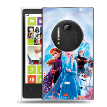 Силиконовый чехол на Nokia Lumia 1020 с принтом Холодное сердце Frozen
