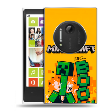 Силиконовый чехол на Nokia Lumia 1020 с принтом Майнкрафт Minecraft