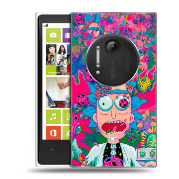 Силиконовый чехол на Nokia Lumia 1020 с принтом Рик и Морти Rick Morty