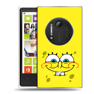 Силиконовый чехол на Nokia Lumia 1020 с принтом спанчбоб спанч боб