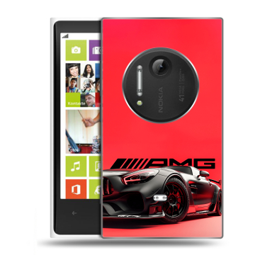 Силиконовый чехол на Nokia Lumia 1020 с принтом Мерседес Mercedes AMG