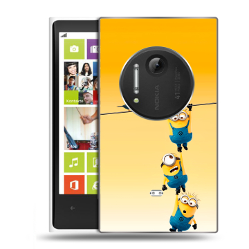 Силиконовый чехол на Nokia Lumia 1020 с принтом Миньоны